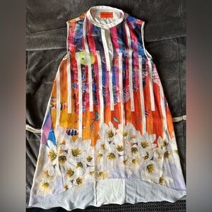 Clover Canyon Dress Womens Small Multicolor Floral Sheath Sleeveless